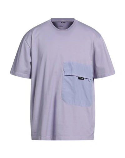 Shop Nemen Man T-shirt Lilac Size S Cotton, Nylon In Purple
