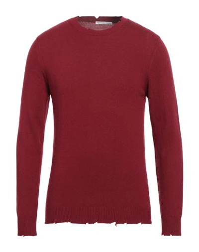 Shop Grey Daniele Alessandrini Man Sweater Burgundy Size 38 Viscose, Wool, Polyamide, Cashmere In Red