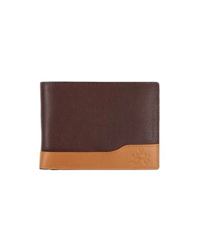 Shop La Martina Man Wallet Cocoa Size - Calfskin In Brown