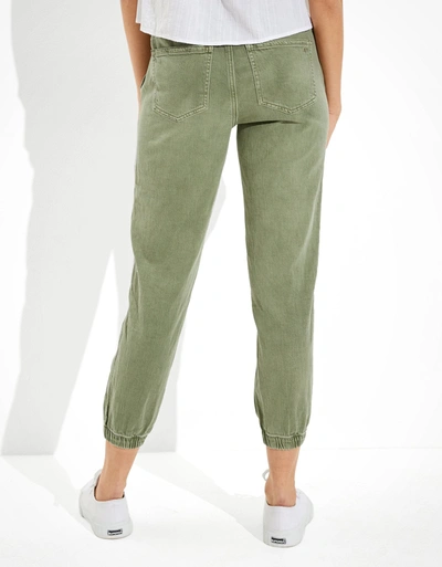 Shop American Eagle Outfitters Ae Stretch Tomgirl Utility Jogger In Green
