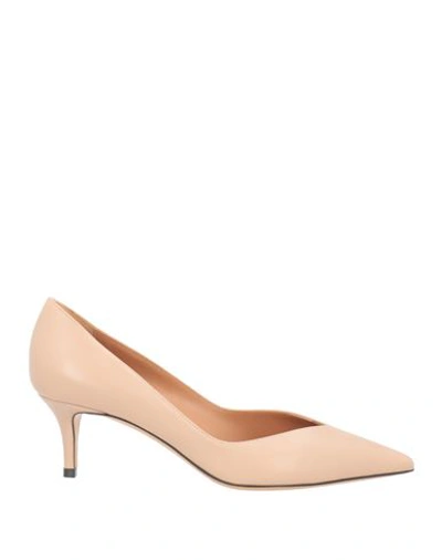 Shop Emporio Armani Woman Pumps Blush Size 5.5 Soft Leather In Pink