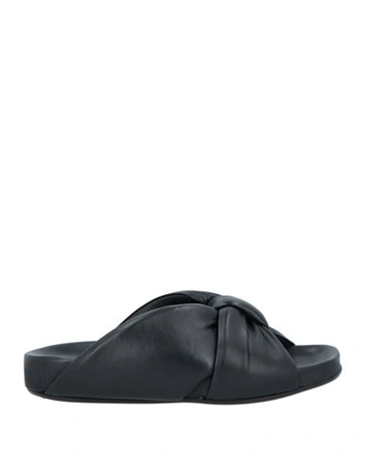 Shop Pomme D'or Woman Sandals Black Size 8 Soft Leather