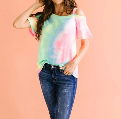 Shop Now N Forever Tie Dyed Rainbow Top In Multi