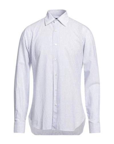 Shop Barba Napoli Man Shirt Light Blue Size 15 ¾ Cotton, Linen