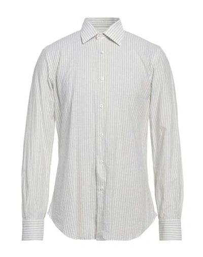 Shop Barba Napoli Man Shirt Light Grey Size 16 Cotton, Linen