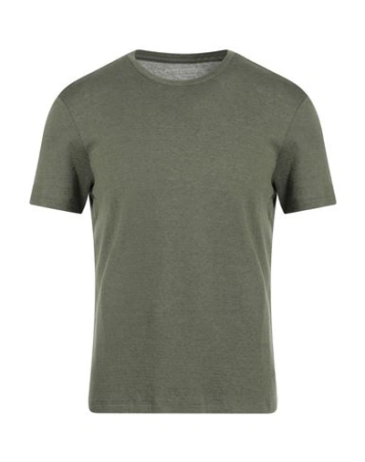 Shop Majestic Filatures Man T-shirt Military Green Size M Cotton, Cashmere