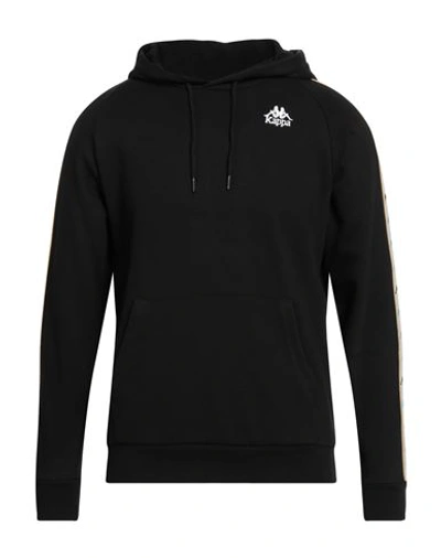 Shop Kappa Man Sweatshirt Black Size Xxl Cotton, Polyester
