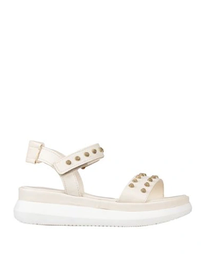 Shop Mjus Woman Sandals Off White Size 8 Soft Leather