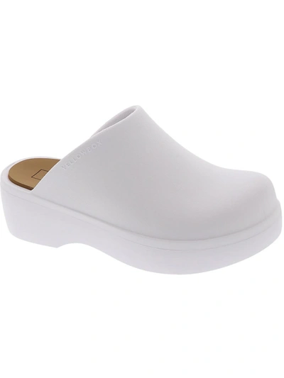 Shop Yellowbox Zippy Womens Shimmer Slip-on Clogs In White