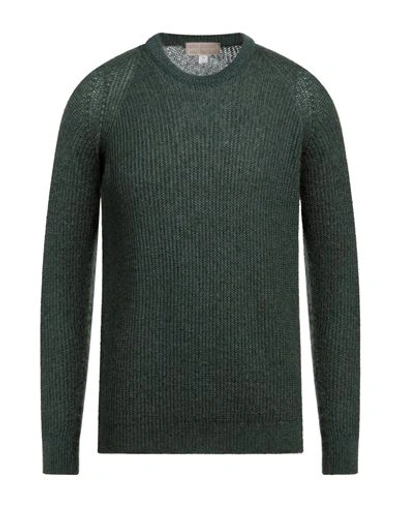 Shop 120% Lino Man Sweater Military Green Size Xs Mohair Wool, Polyamide, Linen, Cashmere, Wool