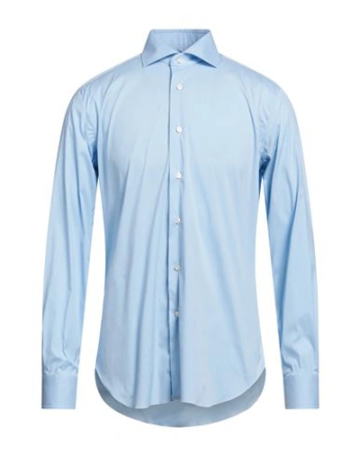 Shop Barba Napoli Man Shirt Light Blue Size 16 ½ Cotton