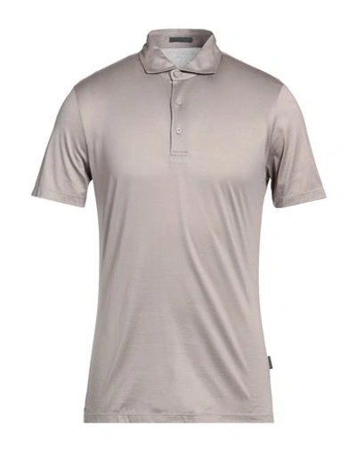 Shop Pal Zileri Man Polo Shirt Dove Grey Size M Cotton