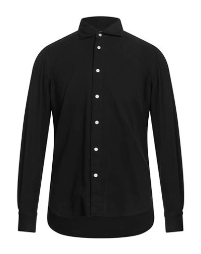 Shop Finamore 1925 Man Shirt Black Size L Cotton