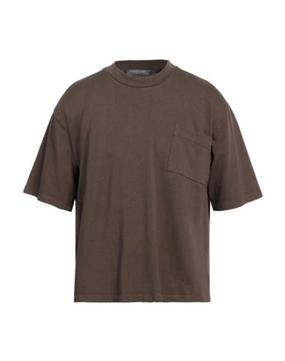 Shop Daniele Fiesoli Man T-shirt Cocoa Size L Cotton In Brown