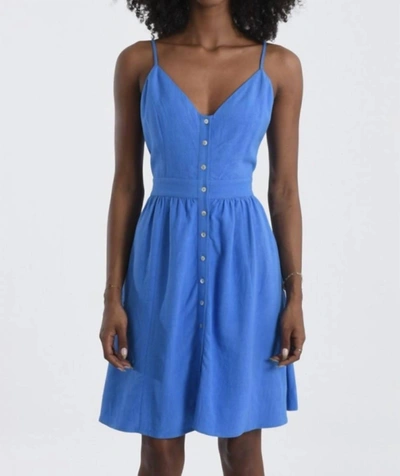Shop Molly Bracken Front Buttons Dress In Blue