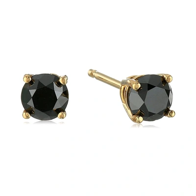 Shop Vir Jewels 1/2 Cttw Black Diamond Stud Earrings 14k White Or Yellow Gold Round 4 Prong