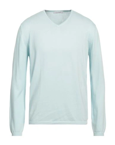 Shop Cruciani Man Sweater Sky Blue Size 42 Cotton