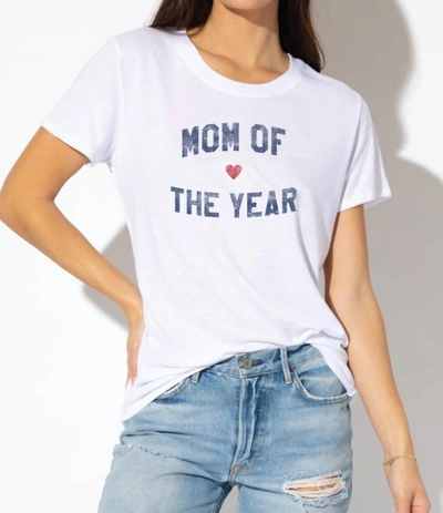 Suburban Riot Mom Of The Year Top In White In White