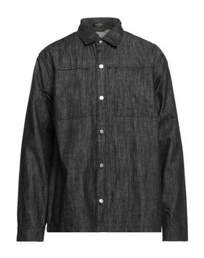 Shop Bolongaro Trevor Man Denim Shirt Black Size S Cotton