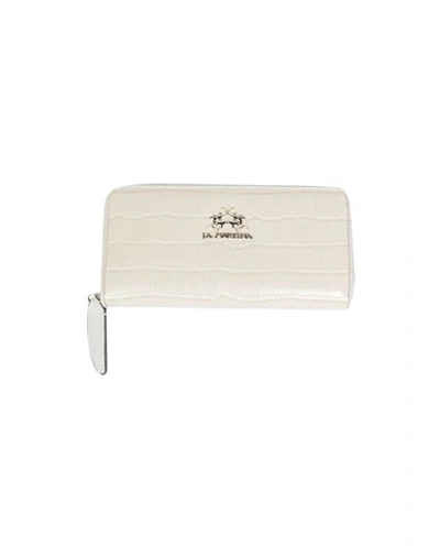 La Martina Woman Wallet Off White Size - Polyurethane In Off White