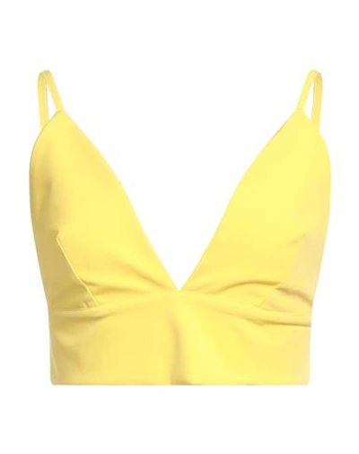 Shop Actualee Woman Top Yellow Size 8 Polyester, Elastane