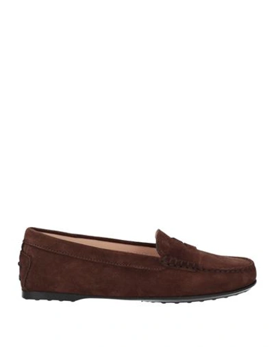 Tod's Womens Brown Gomma 10l Slip-on Suede Loafers In Brown