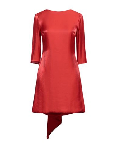 Shop Siste's Woman Mini Dress Red Size S Rayon, Polyester