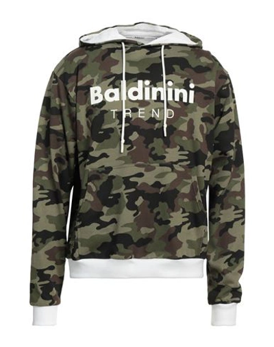 Shop Baldinini Man Sweatshirt Military Green Size 3xl Cotton
