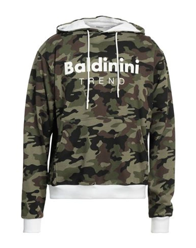 Baldinini Man Sweatshirt Military Green Size 3xl Cotton In Green