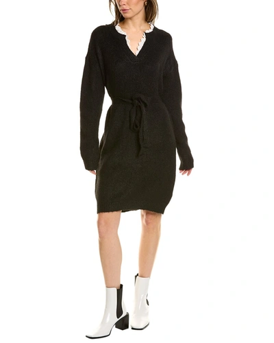 Shop Anna Kay Wool-blend Mini Dress In Black
