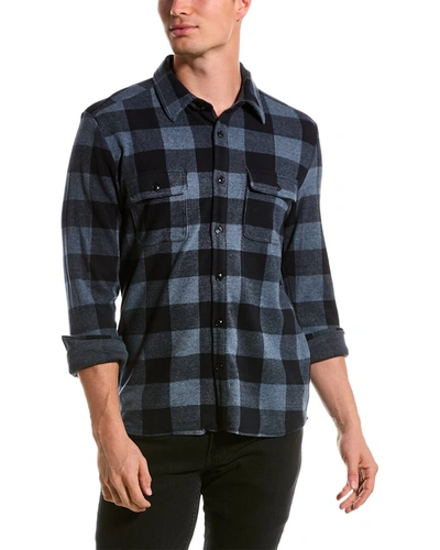Shop For The Republic Stretch Flannel Shirt In Blue