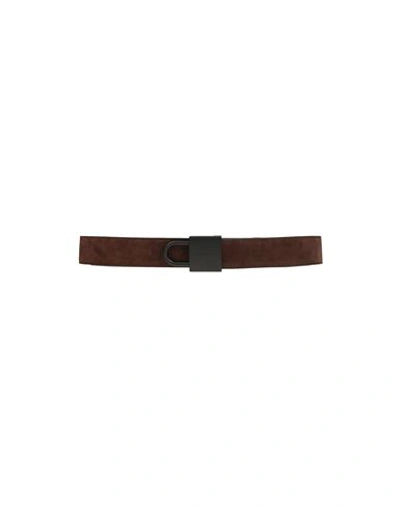 Shop Buscemi Man Belt Dark Brown Size 39.5 Soft Leather