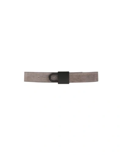Shop Buscemi Man Belt Grey Size 39.5 Soft Leather