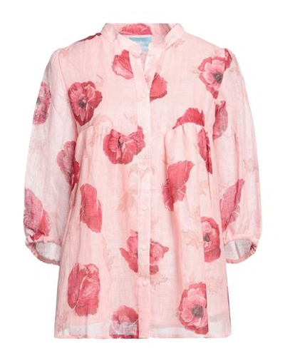 Shop Iconique Woman Shirt Pink Size Xl Linen