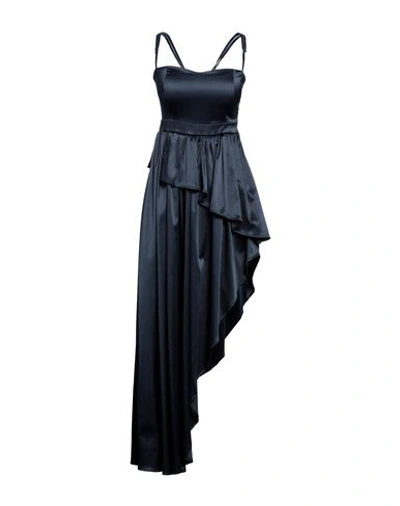 Shop Siste's Woman Mini Dress Midnight Blue Size L Polyester, Cotton, Elastane