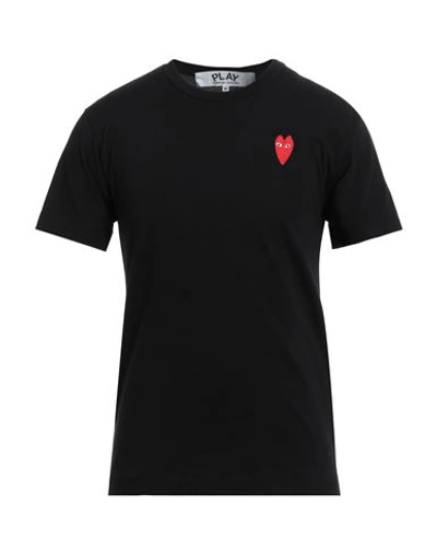 Shop Comme Des Garçons Play Man T-shirt Black Size S Cotton
