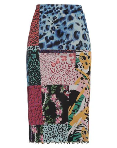 Shop Desigual Woman Midi Skirt Pink Size S Polyester