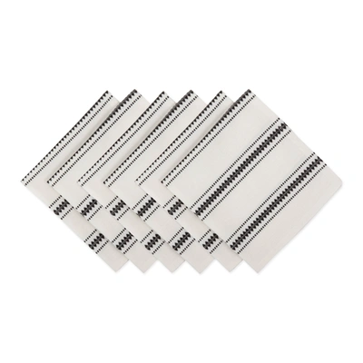Dii Zig Dobby Stripe Collection Napkin (set Of 6)