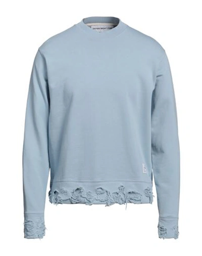 Shop Department 5 Man Sweatshirt Sky Blue Size M Cotton