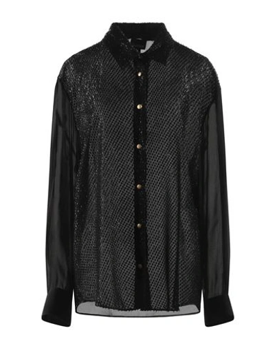 Shop Just Cavalli Woman Shirt Black Size 4 Polyester, Viscose
