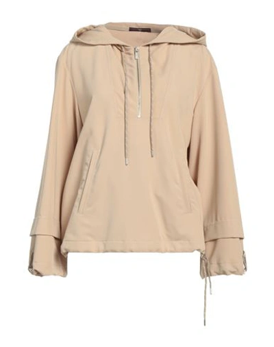 High Woman Sweatshirt Beige Size M Polyester, Rayon, Elastane In Beige