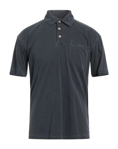 Shop Gant Man Polo Shirt Steel Grey Size M Cotton