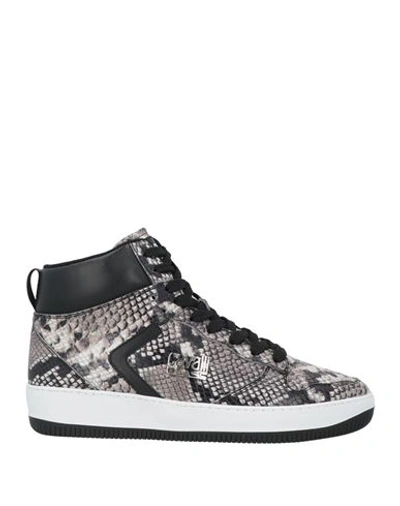 Cavalli Class Man Sneakers Black Size 13 Soft Leather In Black