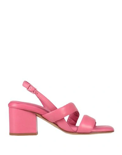 Shop Pomme D'or Woman Sandals Pastel Pink Size 8 Soft Leather