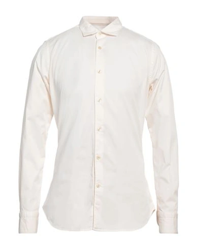Tintoria Mattei 954 Man Shirt Apricot Size 17 ¾ Cotton, Elastane In Orange