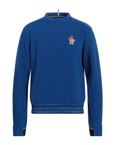 Shop Moncler Grenoble Man Sweatshirt Bright Blue Size M Polyester