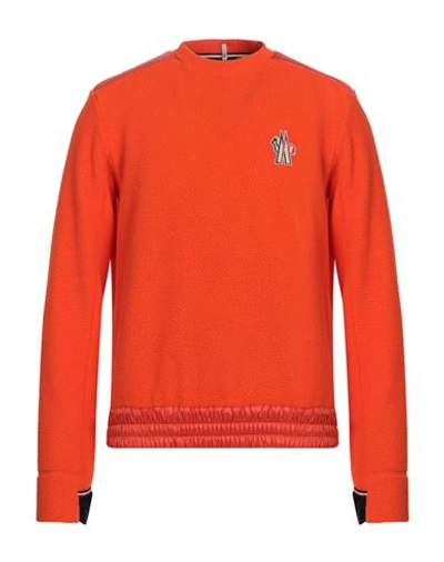 Shop Moncler Grenoble Man Sweatshirt Orange Size M Polyester