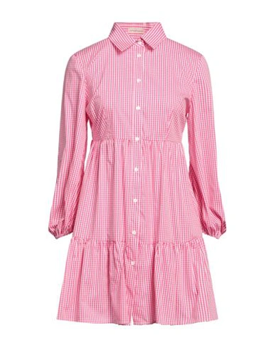 Shop Camicettasnob Woman Mini Dress Pink Size 8 Cotton, Polyamide, Elastane