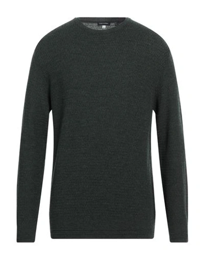 Shop Angelo Nardelli Man Sweater Dark Green Size 44 Merino Wool