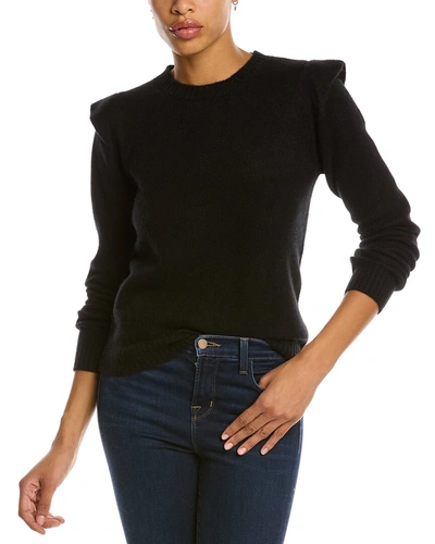 Shop Philosophy Folded Shoulder Cashmere Sweater In Black